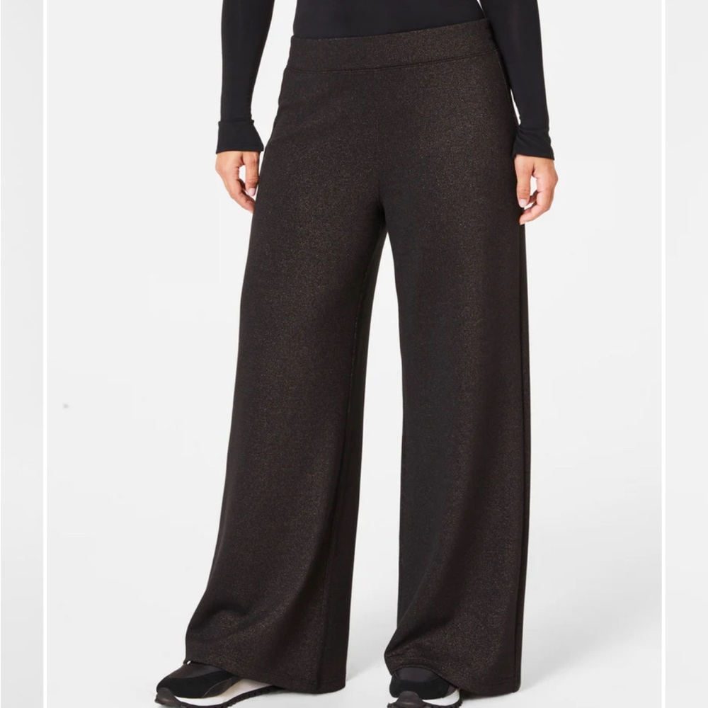 SPANX Charcoal Wide-Leg Joggers